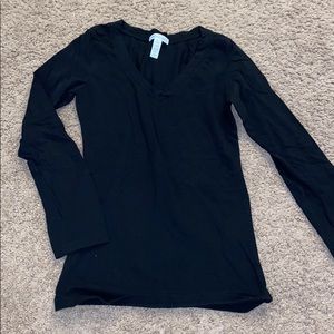 Long sleeve black v-neck